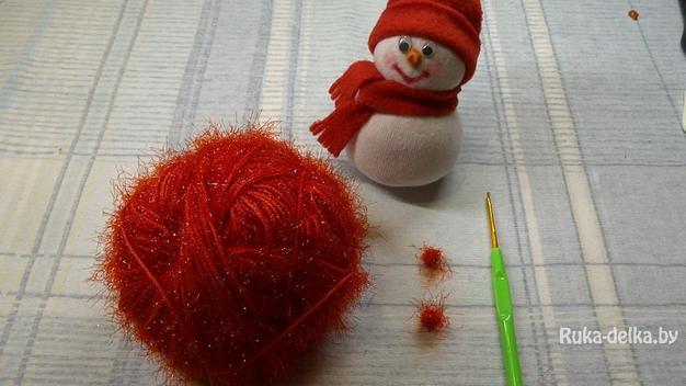 Снеговик из носка Снеговик из носка
